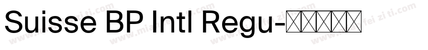 Suisse BP Intl Regu字体转换